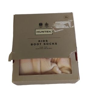 Hunter kids pink boot socks size XL